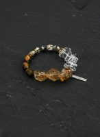 Radiant Prosperity: Brazilian Citrine, Tiger Eye & Dalmatian Jasper Healing Bracelet