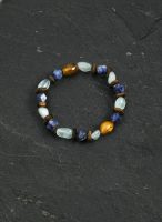 Tranquil Wisdom: Aquamarine, Sodalite & Premium Agarwood Energy Bracelet