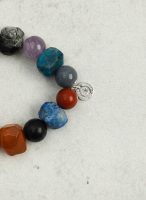 Universal Harmony: Raw Crystal & Multi-Gem "Treasure" Chakra Bracelet