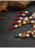 Grounding Grace: Smoky Quartz Drops & Natural Pearl Protection Bracelet