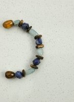 Tranquil Wisdom: Aquamarine, Sodalite & Premium Agarwood Energy Bracelet