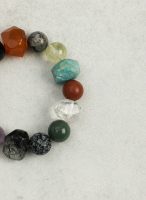 Universal Harmony: Raw Crystal & Multi-Gem "Treasure" Chakra Bracelet