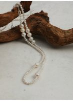 Luminous Purity: Natural Freshwater Seed Pearl & S925 Silver Long Necklace