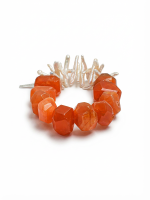 Starrybead Red Persian Agate & Irregular Freshwater Pearl Bracelet - Confidence, Poweful,Stable