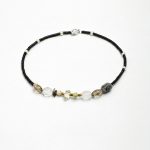 Rooted Abundance: Black Rutilated Quartz, Citrine & Pearl Artisan Necklace
