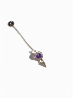 Starrybead Multi-Crystal Pendulum - Citrine, Blue Moonstone & Strawberry Quartz Healing Dowsing Pendulum for Intuition, Calm, Clarity & Abundance