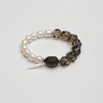 Earthly Harmony: Rare Qinan Agarwood, Smoky Quartz & Freshwater Pearl Healing Bracelet