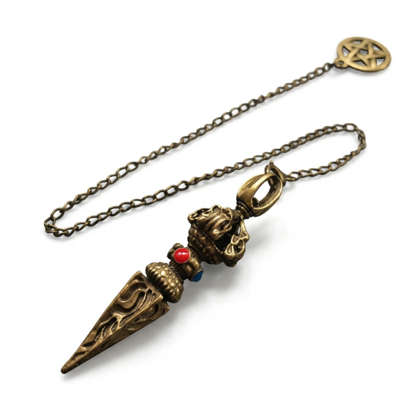 Starrybead Brass Pendulum – Pure Copper Energy Dowsing Tool for Protection & Strength