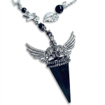 Starrybead Obsidian Natural Stone Pendulum – Healing Dowsing Tool | Obsidian Energy Bead for Protection, Grounding & Inner Strength