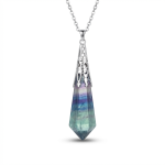 Starrybead Fluorite Crystal Pendulum – Healing Dowsing Jewelry for Clarity, Focus & Energy Protection
