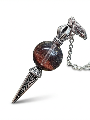 Starrybead Wealth Phantom Quartz Pendulum – Healing Dowsing Tool | Phantom Crystal Bead for Prosperity, Growth & Spiritual Insight