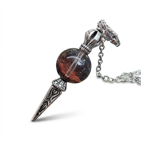 Starrybead Wealth Phantom Quartz Pendulum – Healing Dowsing Tool | Phantom Crystal Bead for Prosperity, Growth & Spiritual Insight