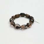 Natural Agarwood & Teardrop Smoky Quartz Healing Bracelet: Deep Grounding