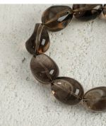 Natural Agarwood & Teardrop Smoky Quartz Healing Bracelet: Deep Grounding