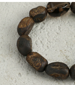 Natural Agarwood & Teardrop Smoky Quartz Healing Bracelet: Deep Grounding