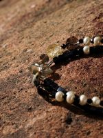 Grounded Radiance: Citrine, Smoky Quartz & Pearl Manifestation Necklace