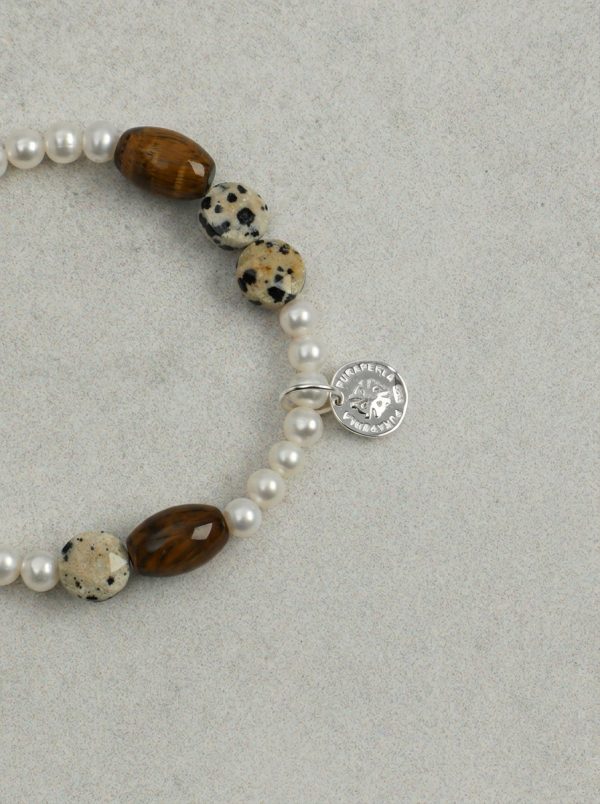 Starrybead Earthly Serenity: Kinam Agarwood, Tiger’s Eye & Seed Pearl Talisman Bracelet