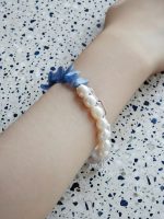Celestial Tides: Natural Pearl, Blue Kyanite & Freeform Quartz Healing Bracelet