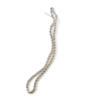 Luminous Purity: Flawless Rice Freshwater Pearl & Sterling Silver Necklace