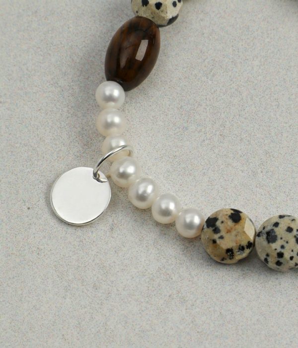 Starrybead Earthly Serenity: Kinam Agarwood, Tiger’s Eye & Seed Pearl Talisman Bracelet