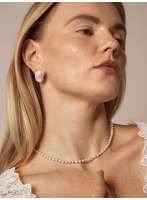 Luminous Purity: Flawless Rice Freshwater Pearl & Sterling Silver Necklace