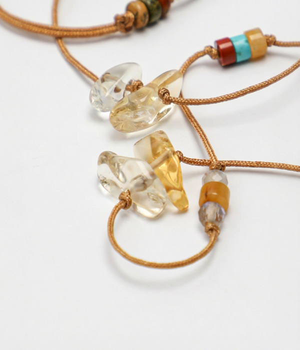 Luminous Tides: Natural Baroque Pearl, Citrine & Grey Moonstone Long Necklace