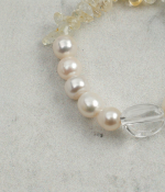 Freshwater Pearl, Citrine & Freeform Quartz Healing Bracelet: Luminous Clarity