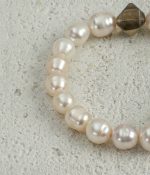 Earthly Harmony: Rare Qinan Agarwood, Smoky Quartz & Freshwater Pearl Healing Bracelet