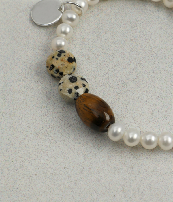 Starrybead Earthly Serenity: Kinam Agarwood, Tiger’s Eye & Seed Pearl Talisman Bracelet