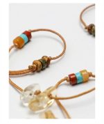 Luminous Tides: Natural Baroque Pearl, Citrine & Grey Moonstone Long Necklace