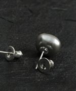 Starrybead Mystic Moon: Natural Grey Baroque Pearl & S925 Silver Healing Studs