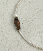 Zen Harmony: Rare Qinan Agarwood & Lustrous Baroque Stick Pearl Necklace