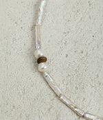 Zen Harmony: Rare Qinan Agarwood & Lustrous Baroque Stick Pearl Necklace