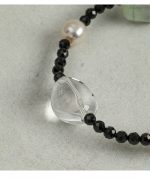 Harmonious Vitality: Prehnite, Persian Red Agate & Black Tourmaline Protection Bracelet