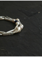 Celestial Wisdom: Lapis Lazuli & Baroque Stick Pearl Healing Necklace