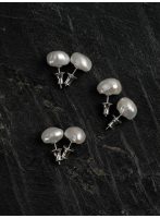 5A Baroque Freshwater Pearl & Silver Healing Stud Earrings: Luminous Grace
