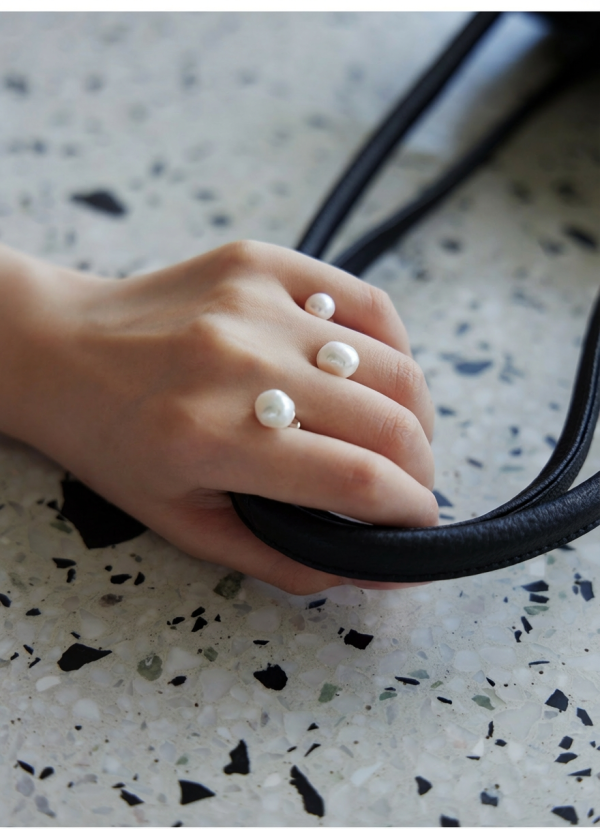 5A Baroque Freshwater Pearl & Silver Healing Stud Earrings: Luminous Grace