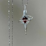 Starrybead 925 Sterling Silver Wire‑Wrapped Garnet Healing Necklace | Grounding • Vitality • Courage