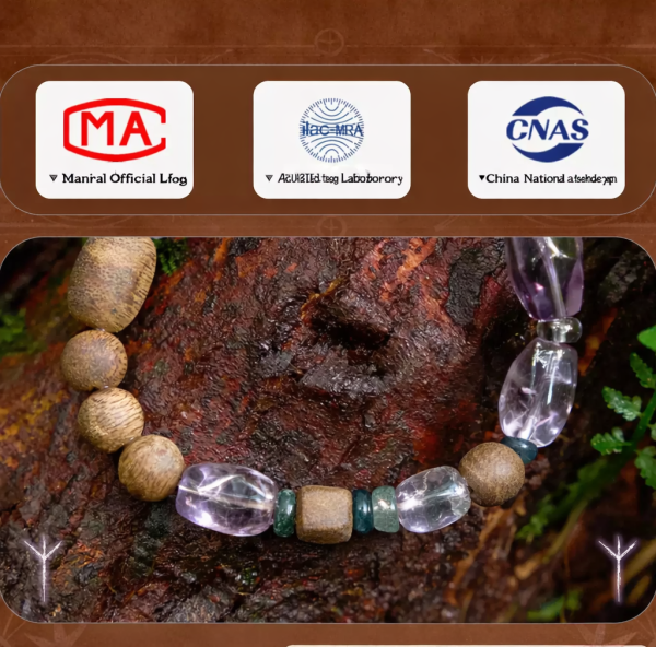 Starrybea Rare Agarwood & Natural Amethyst Healing Bracelet | Luxury Zen Jewelry for Meditation & Peace