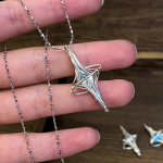 Starrybead Aquamarine Healing Necklace, 925 Sterling Silver Wire-Wrapped | Calming, Clear-Communication Crystal