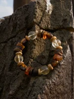 Starrybead Brazilian Citrine & Tiger’s Eye Healing Bracelet – Abundance, Action & Grounding Energy Healing Jewelry