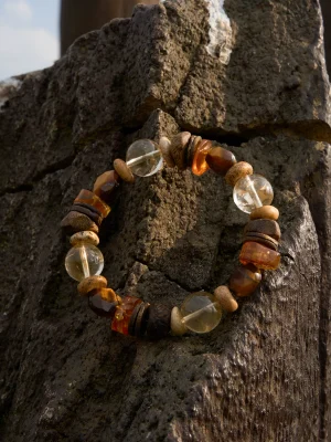 Starrybead Brazilian Citrine & Tiger’s Eye Healing Bracelet – Abundance, Action & Grounding Energy Healing Jewelry