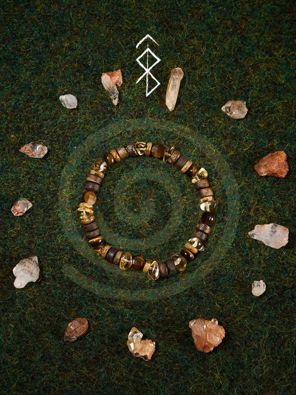 Starrybead Brazilian Citrine & Tiger’s Eye Healing Bracelet – Abundance, Action & Grounding Energy Healing Jewelry