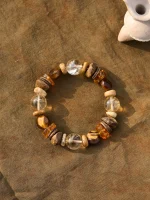 Starrybead Brazilian Citrine & Tiger’s Eye Healing Bracelet – Abundance, Action & Grounding Energy Healing Jewelry