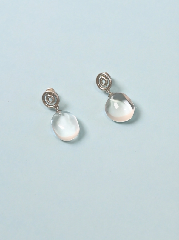 Starrybead Clear Quartz "Inner Light" Spiritual Energy Earrings for Clarity and Protection