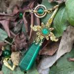 Starrybead Green Cat's Eye Pendulum – Gemstone Dowsing Tool for Confidence & Protection