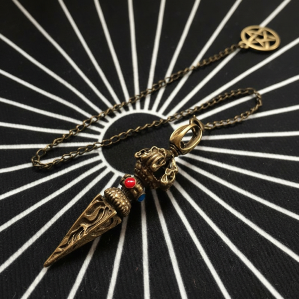 Starrybead Brass Pendulum – Pure Copper Energy Dowsing Tool for Protection & Strength