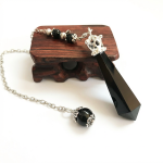 Starrybead Obsidian Pendulum – Healing Black Obsidian Natural Stone Dowsing Tool for Protection & Grounding