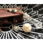 Starrybead White Crystal Pendulum – Healing Energy Dowsing Tool for Clarity & Balance