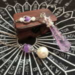 Starrybead Amethyst Crystal Pendulum – Healing Dowsing Tool | Energy Bracelet Bead for Intuition & Spiritual Protection